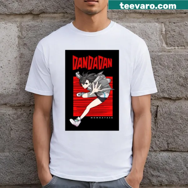 Cartoon design featuring Momo from Dandadan