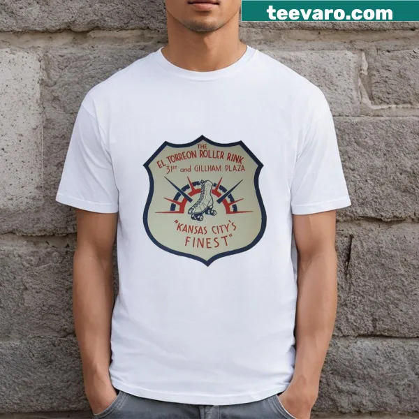 T-shirt featuring El Torreon Roller Rink design