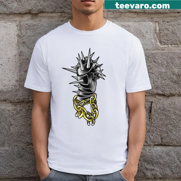 T-shirt featuring the Gauntlet of Power illustration