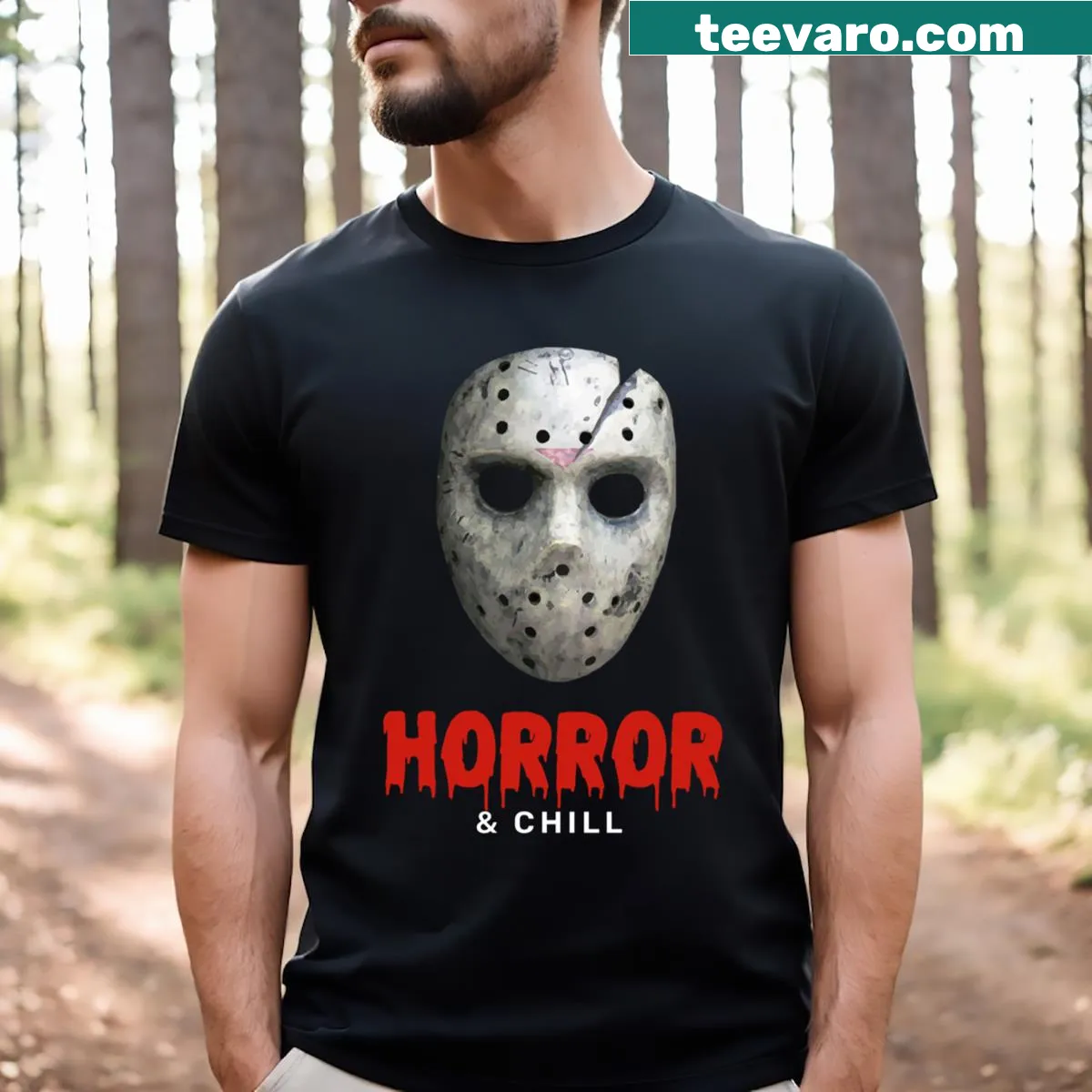 Chilling design on a Horror Chill T-shirt — on a men's t-shirt