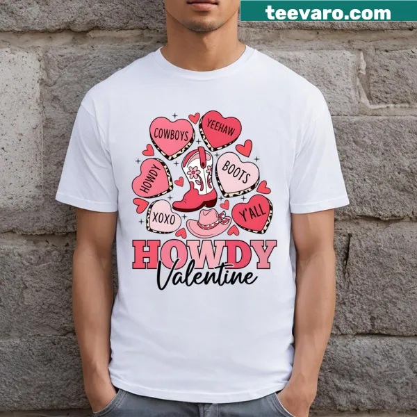 Western-themed Valentine T-shirt with a playful message.