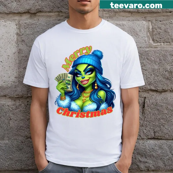 Humorous T-shirt with 'Merry Grichmas!' text design
