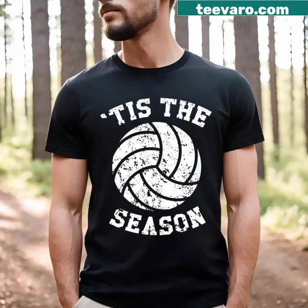 Funny volleyball season T-shirt with playful typography