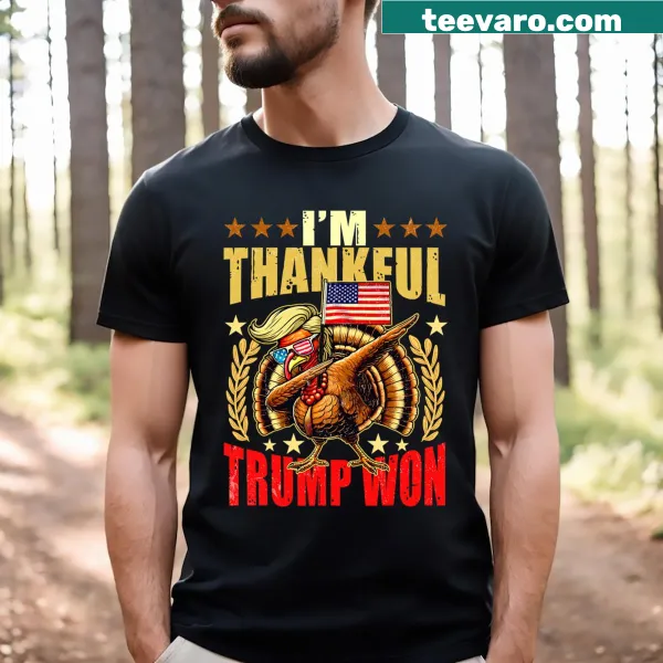 Thanksgiving t-shirt with 'Make Thanksgiving Great Again' text