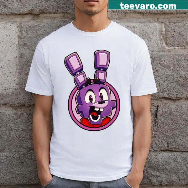 Whimsical illustration of Bonnie on a playful T-shirt