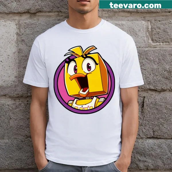 Charming illustration of Chica on a playful T-shirt