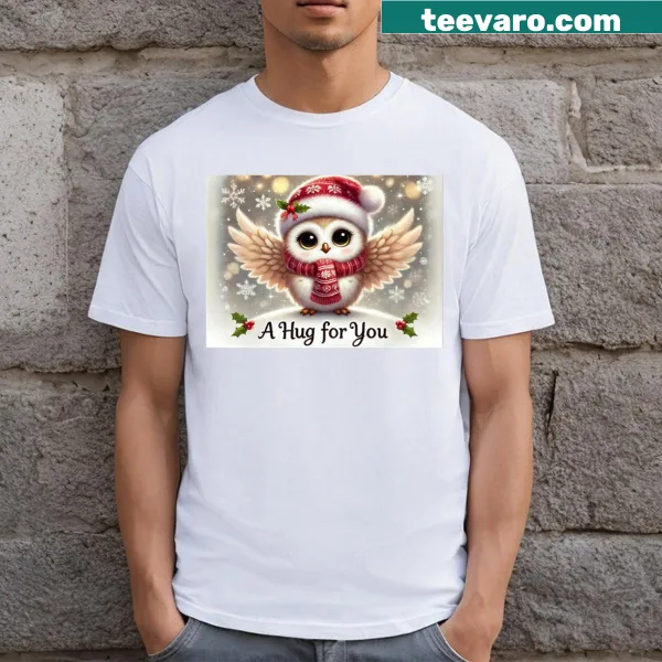 Cute owl design for Christmas on t-shirt