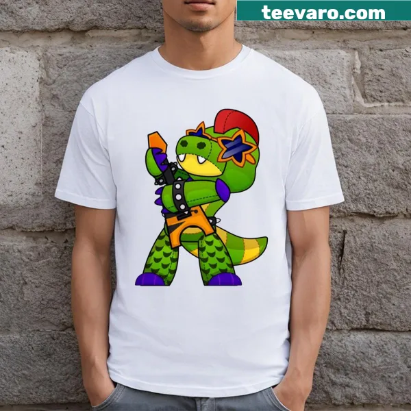 Illustration of Montgomery Gator from FNAF on a t-shirt