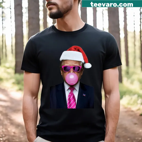 Funny Christmas t-shirt with a bubble gum theme