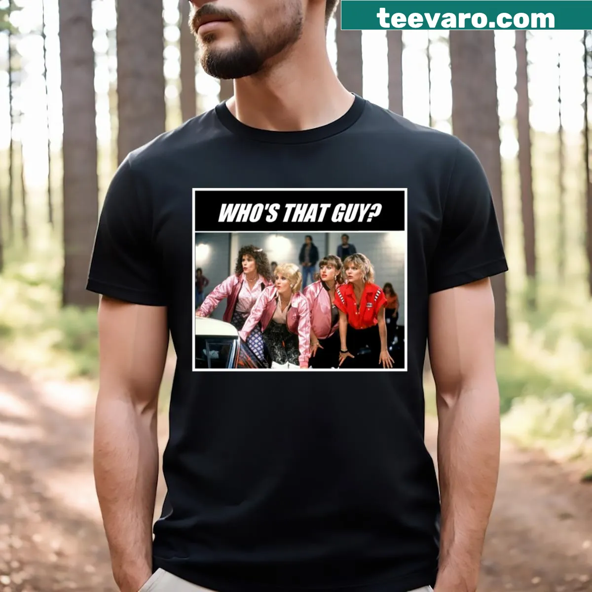Graphic design inspired by Grease 2 on a nostalgic t-shirt — on a men's t-shirt