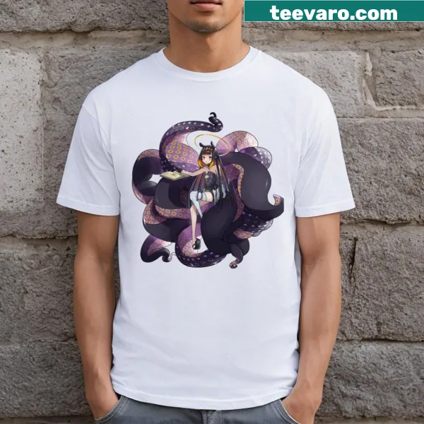 Hololive Ninomae Inanis graphic T-shirt for gaming fans