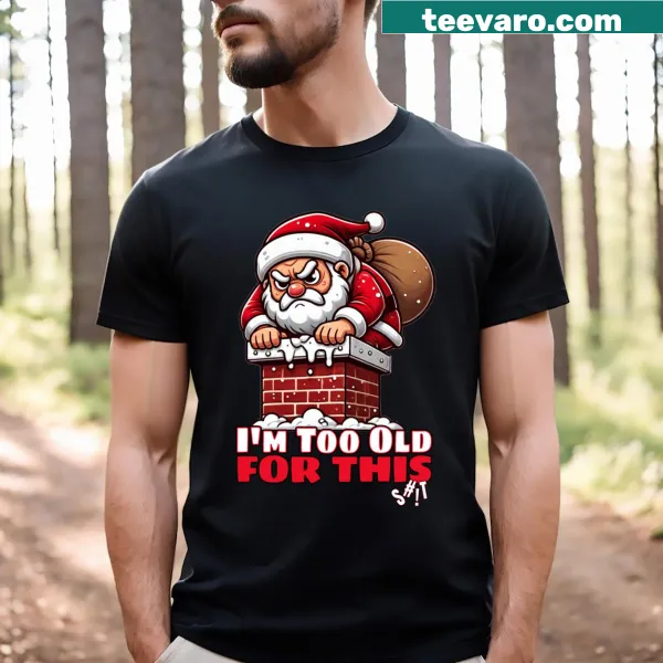 Funny t-shirt with the humorous message about Grumpy Santa