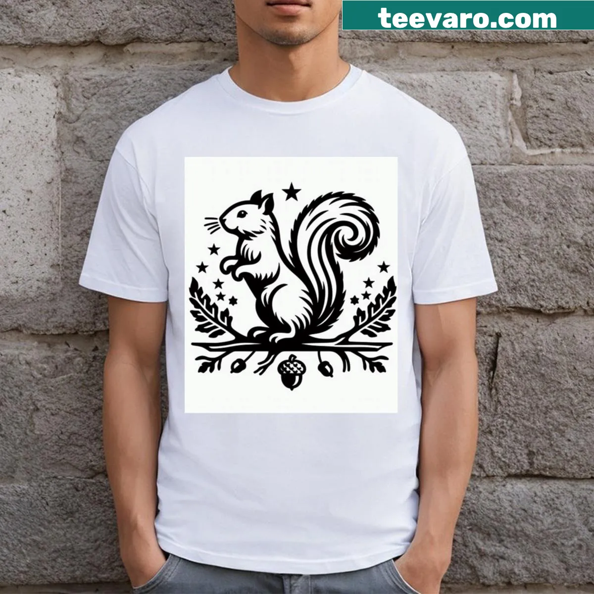 T-shirt featuring playful peanut butter graphic — on a men's t-shirt