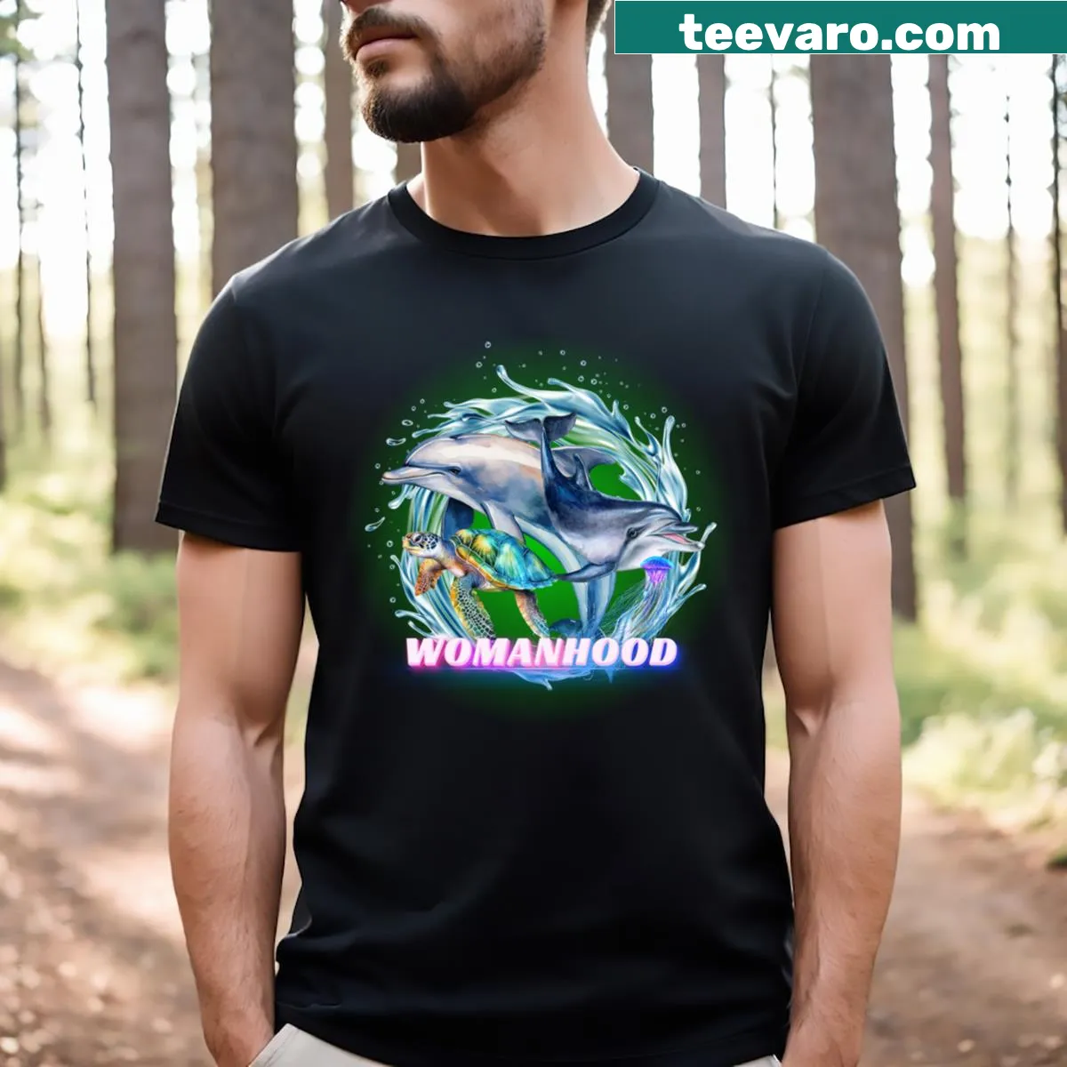T-shirt with the empowering phrase 'Man I Feel Like A Woman.' — on a men's t-shirt