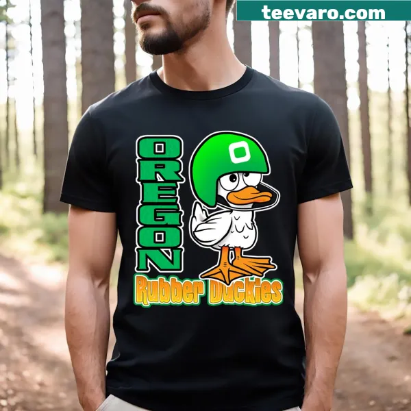 Whimsical T-shirt featuring cartoon rubber duckies