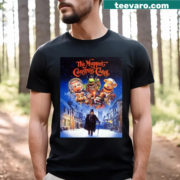 Vintage-style t-shirt featuring a Muppet Christmas design
