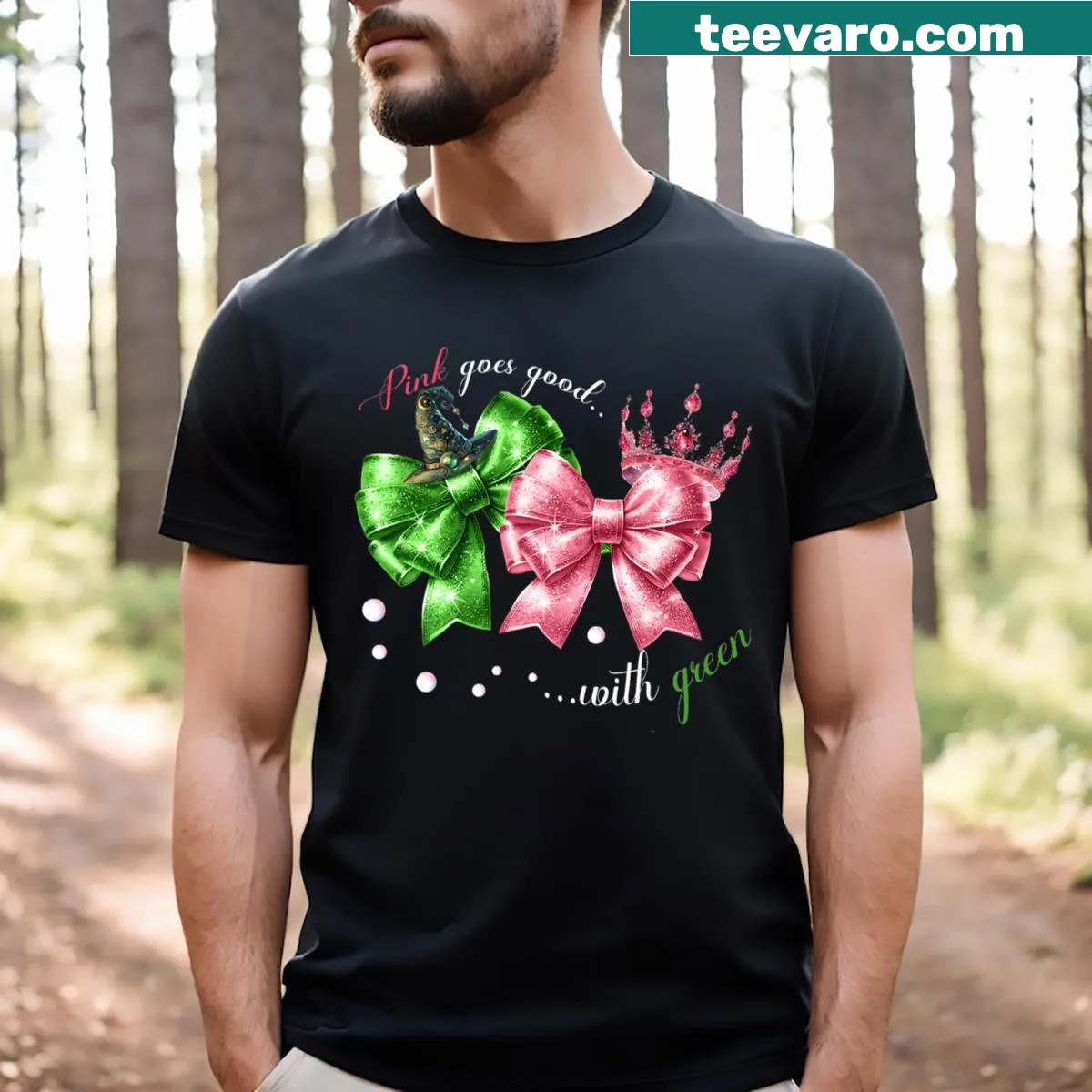 Classic women and girls t-shirt with a minimalist design — on a men's t-shirt