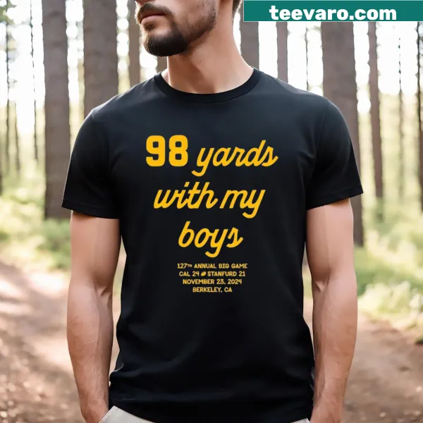 T-shirt with the phrase '98 Yards With My Boys'
