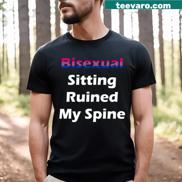 Humorous T-shirt celebrating bisexuality with playful graphic