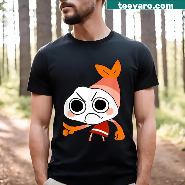 Whimsical Shrimpo character Christmas T-shirt for kids and adults
