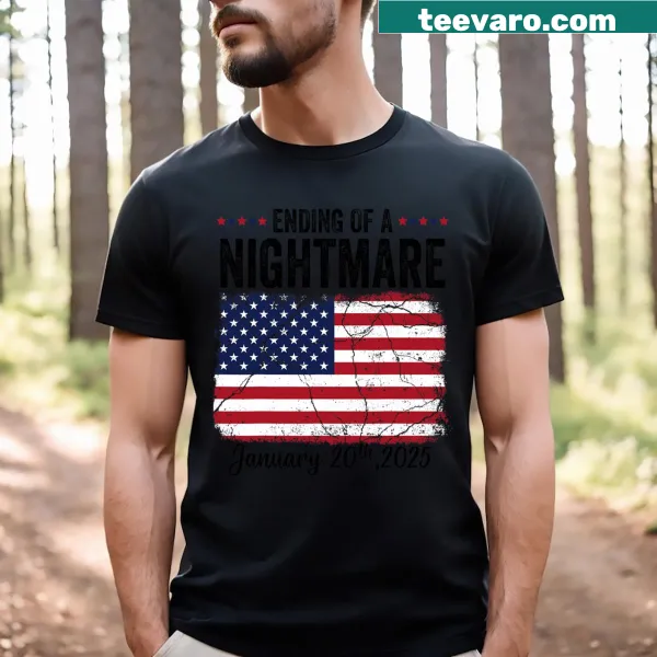 Political T-shirt marking the end of a nightmare in 2025