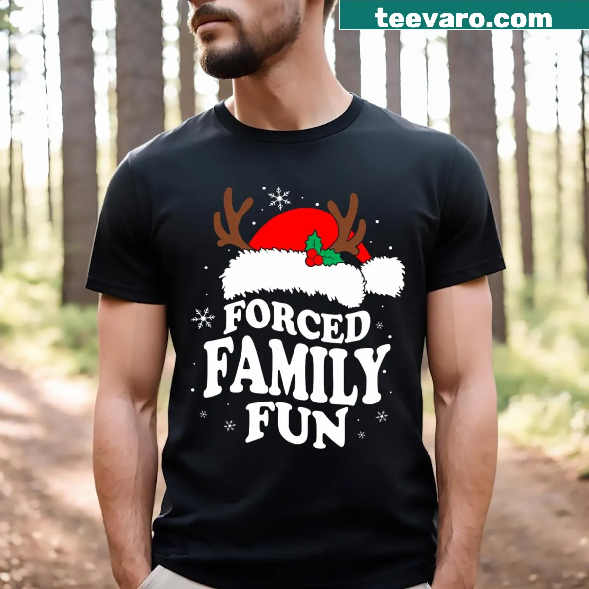 Sarcastic holiday slogan on a Christmas t-shirt — on a men's t-shirt