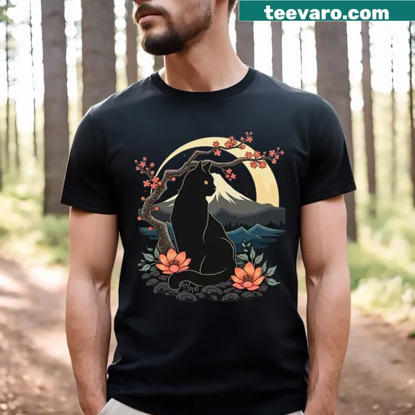 Kawaii anime graphic tee featuring cute cats and dogs