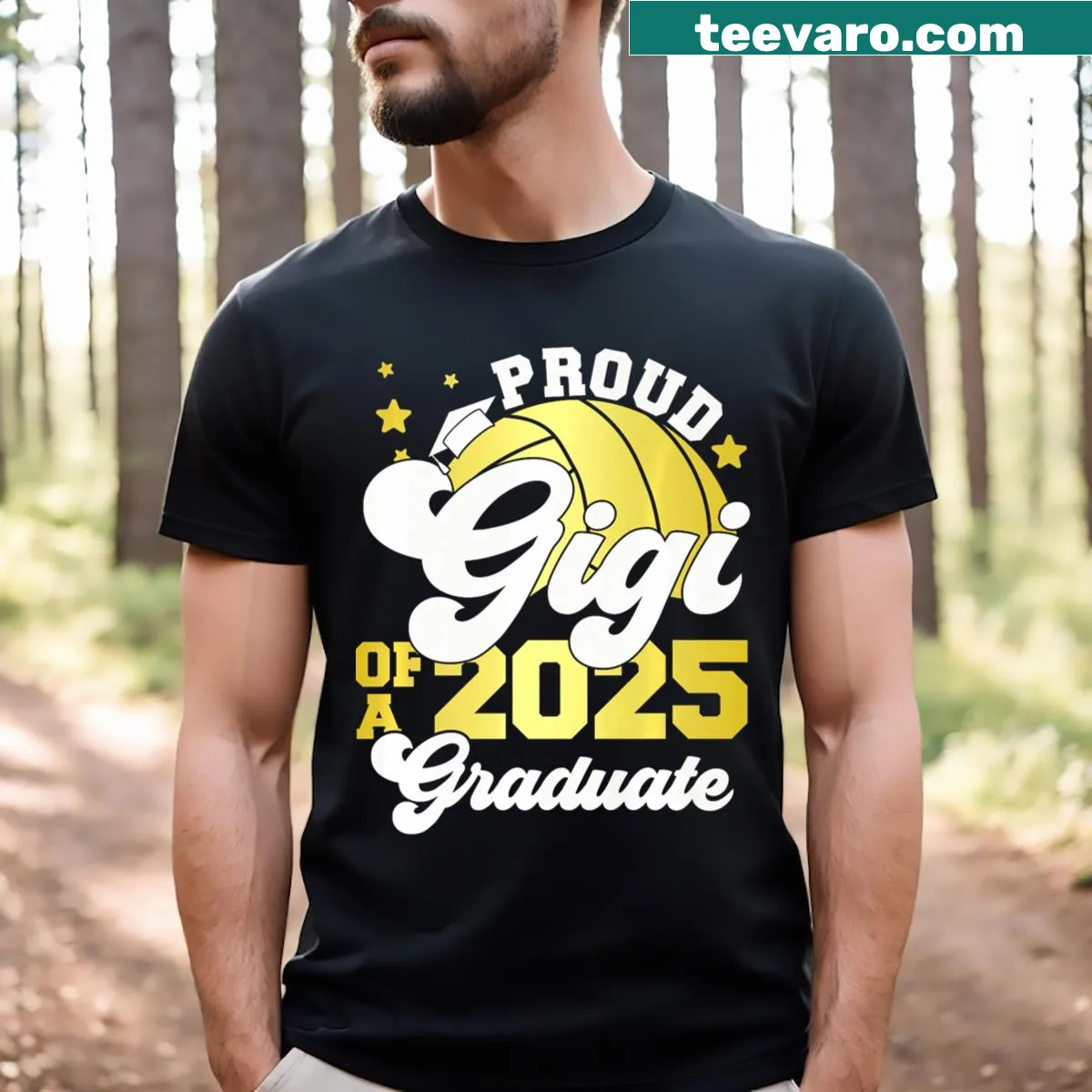 Supportive T-shirt for a proud Gigi of a graduate — on a men's t-shirt