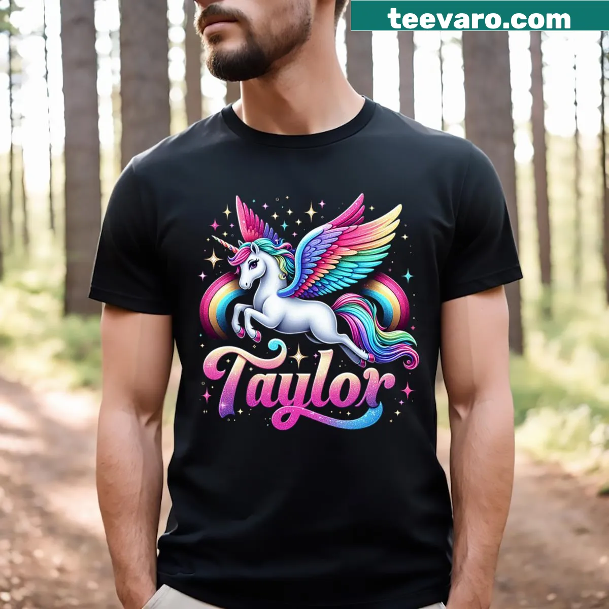 Retro T-shirt personalized with a first name, celebrating the 80's — on a men's t-shirt