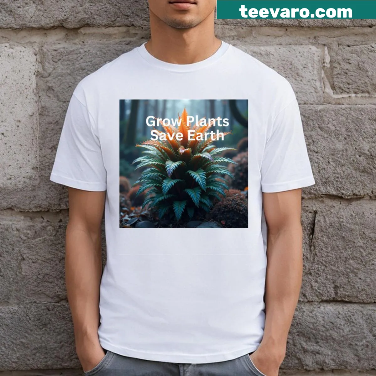 T-shirt with bold text 'Save Nature Now' promoting environmental awareness — on a men's t-shirt