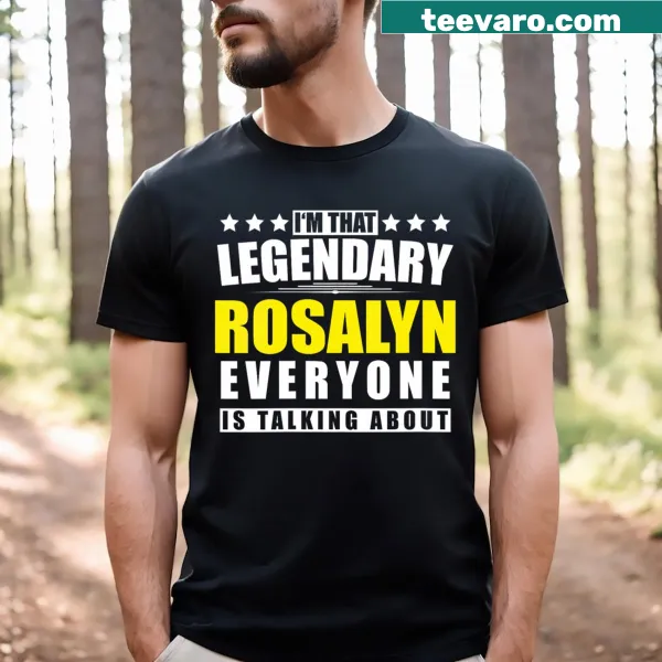 Personalized V-neck T-shirt featuring the name Rosalyn