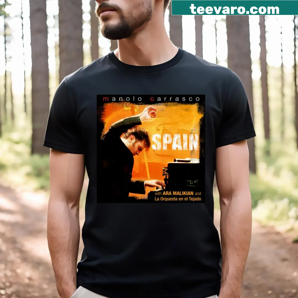 Vintage design t-shirt inspired by Ara Malikian's album — on a men's t-shirt