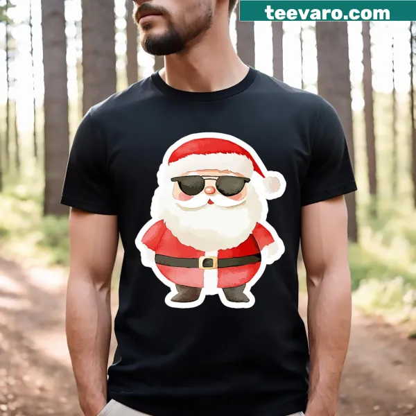 Funny Santa Claus graphic for Christmas on a T-shirt