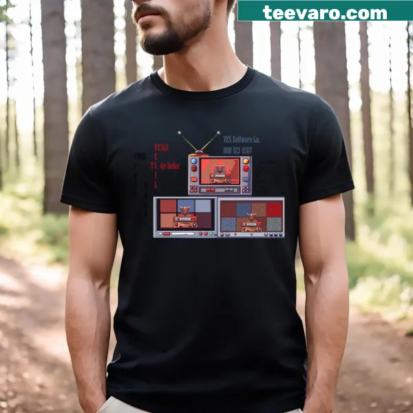Edgy T-shirt with the phrase 'Devil TV Reseller'