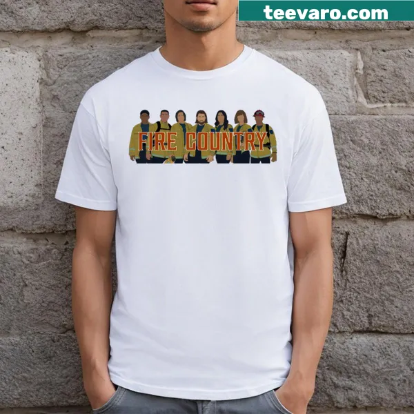 T-shirt featuring the title of the Fire Country series.