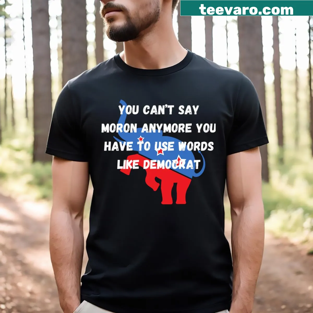 Typographic T-shirt for conservative-minded individuals — on a men's t-shirt