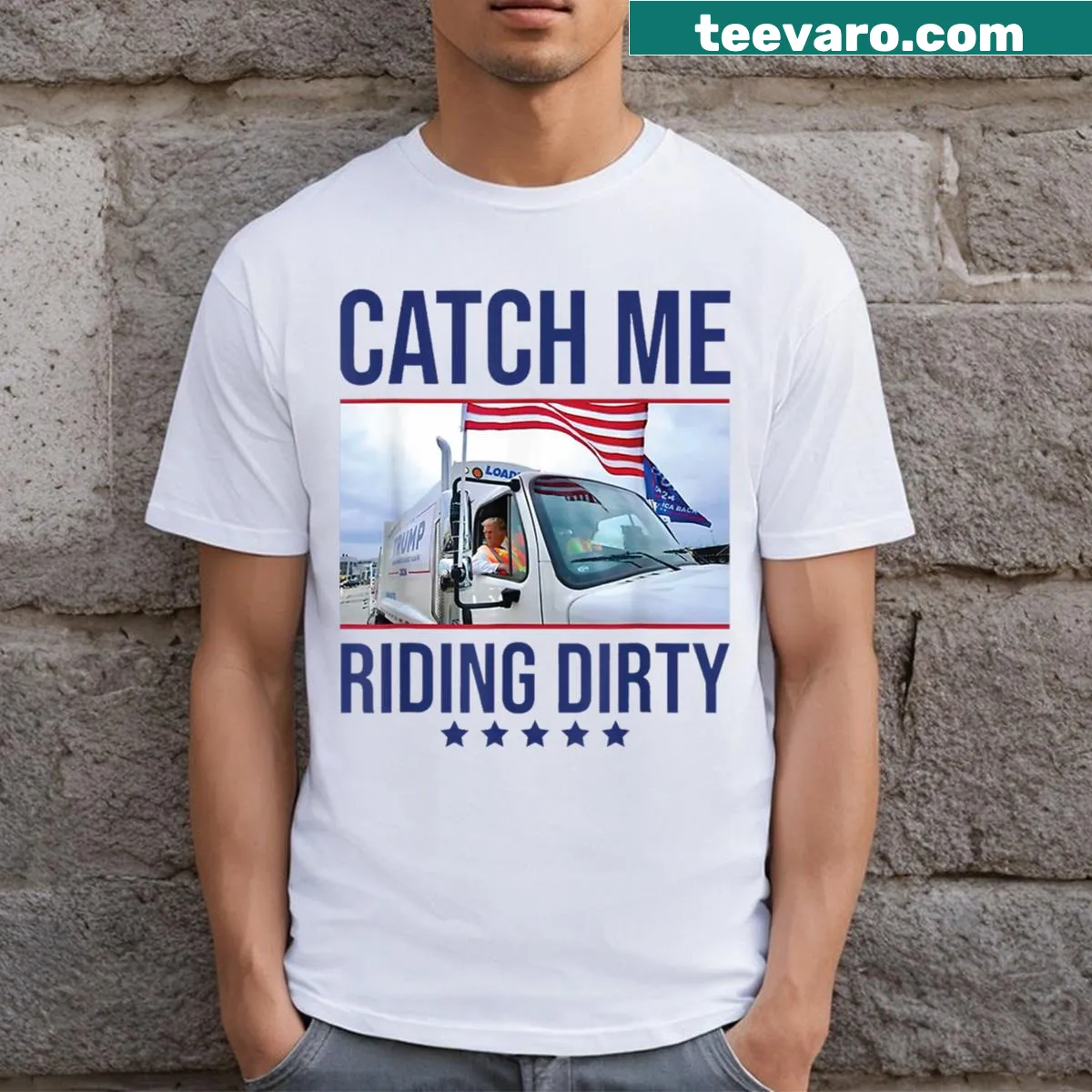 Funny shirt with the phrase 'In Trash Truck' — on a men's t-shirt