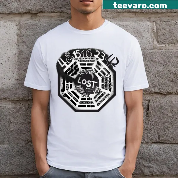Typography graphic T-shirt for super fans of Lost