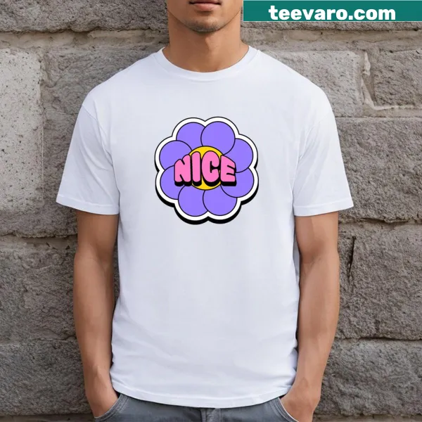 Retro flower power t-shirt with a nostalgic design