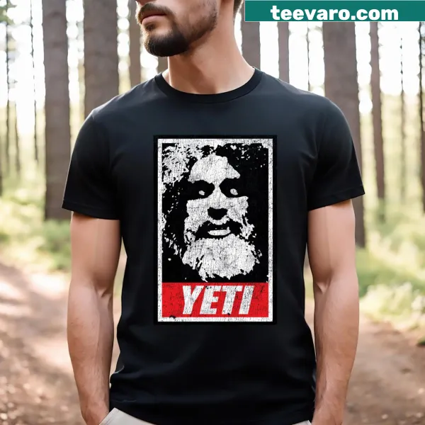Illustrated Yeti design on a casual t-shirt for adventure lovers