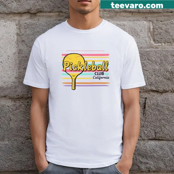 Pickleball Club design T-shirt for sports enthusiasts.