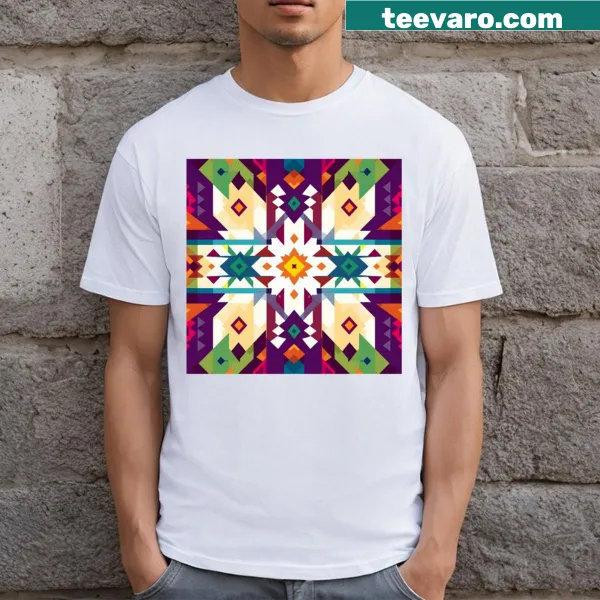 Minimalistic T-shirt featuring an abstract tribal pattern design