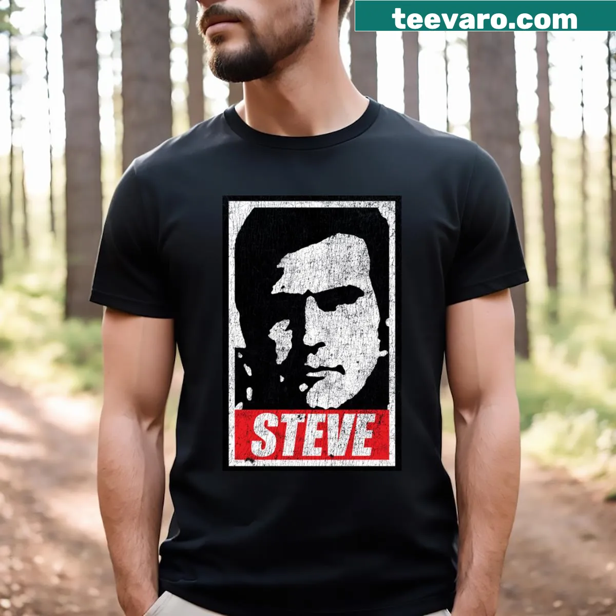 Vintage design featuring Steve Austin and Lee Majors — on a men's t-shirt