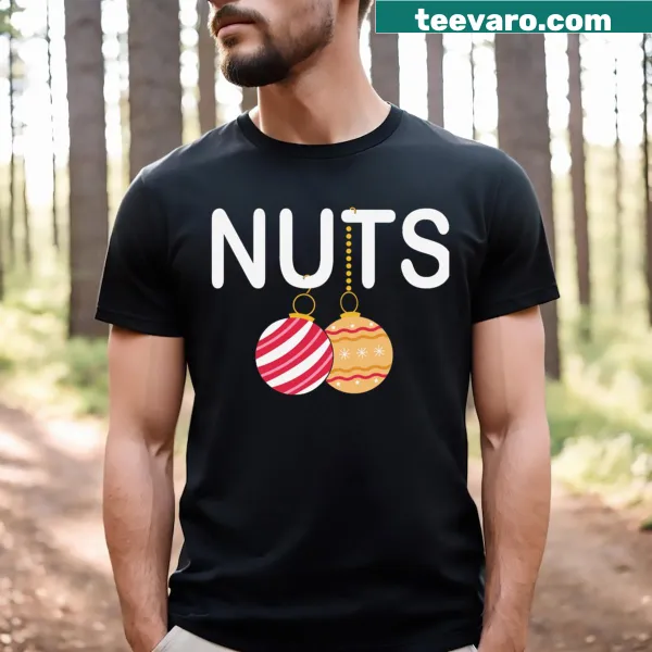 Cute Christmas t-shirt featuring a whimsical chestnut design
