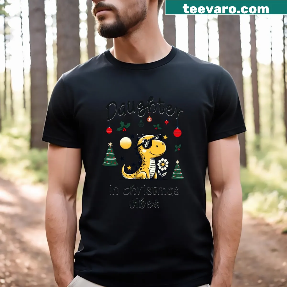 Cute dinosaur illustration for girls' t-shirt — on a men's t-shirt