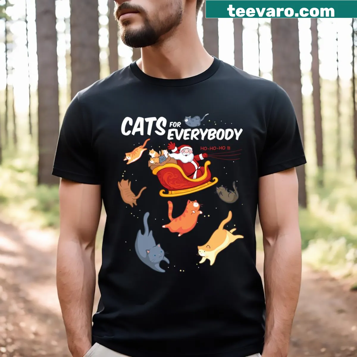 Funny typography design about cats on a T-shirt — on a men's t-shirt