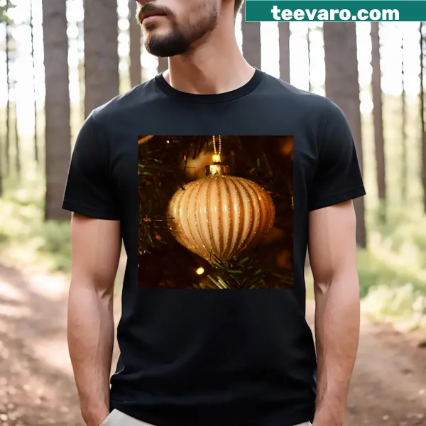 Festive T-shirt featuring a Christmas ball design