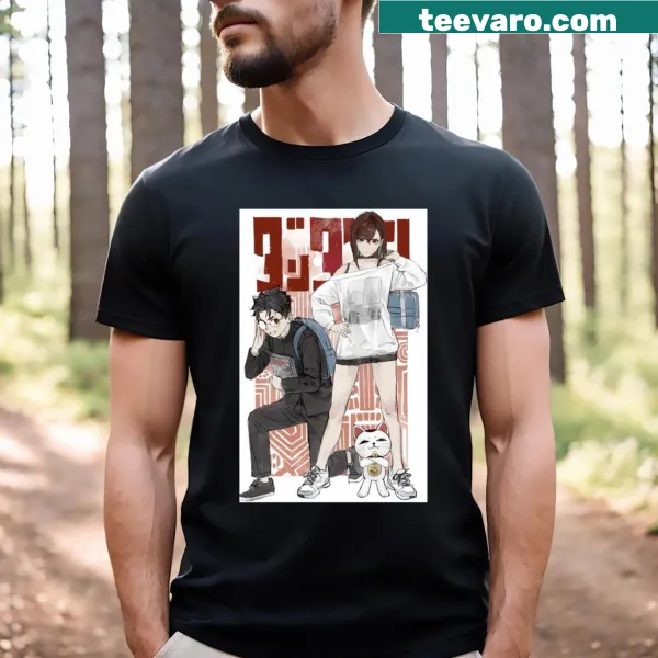 Dandadan-themed playful graphic T-shirt
