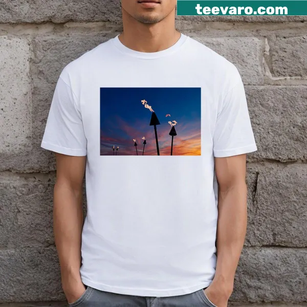 T-shirt featuring a serene Hawaiian sunset design