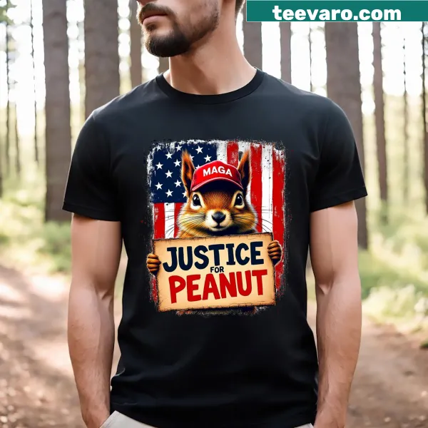 Justice For Peanut The Squirrel tee with playful design
